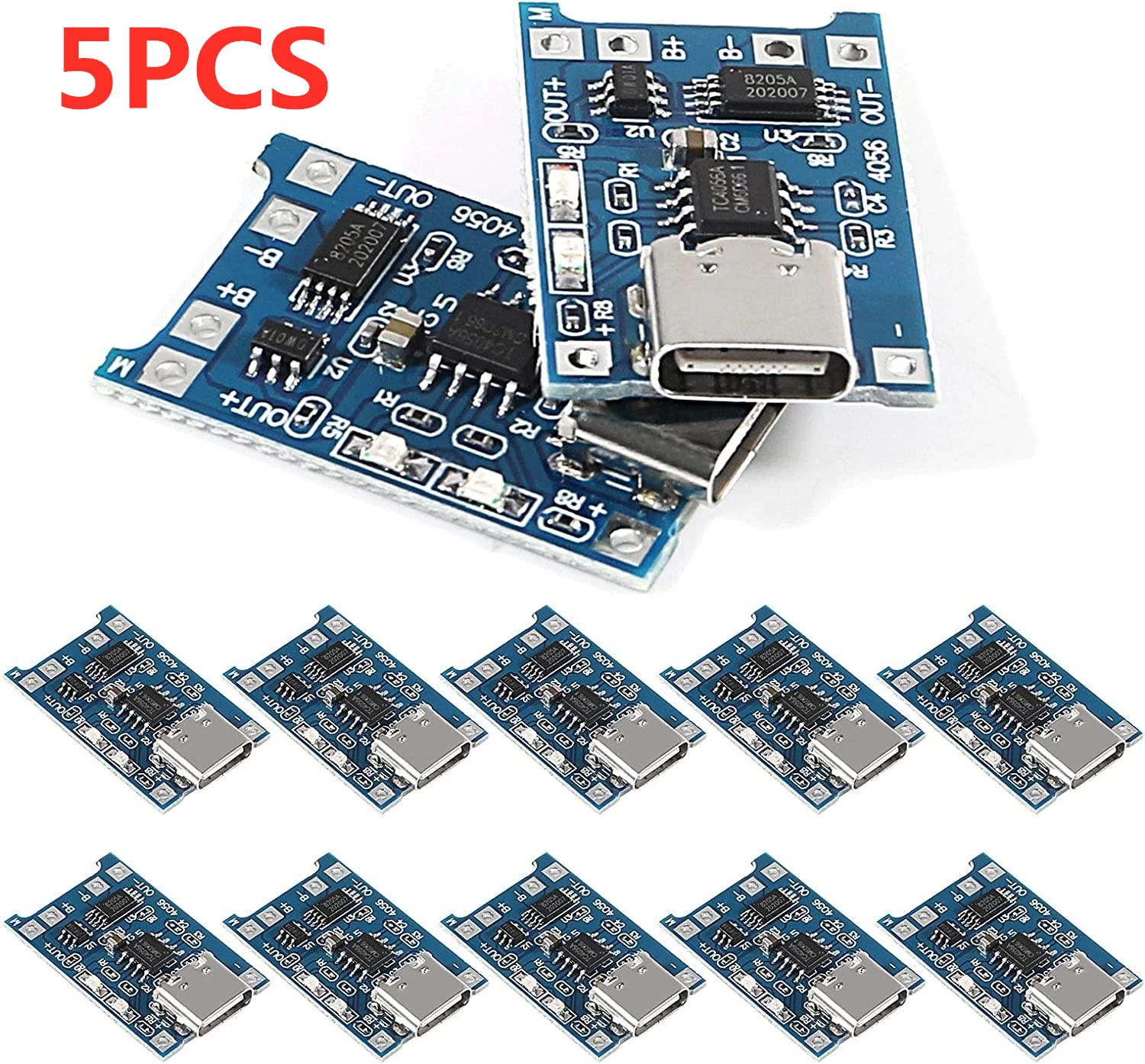 2/5PC Type-C Micro Mini 5V1A 1 - Li Ion Charger Module 评论和价格